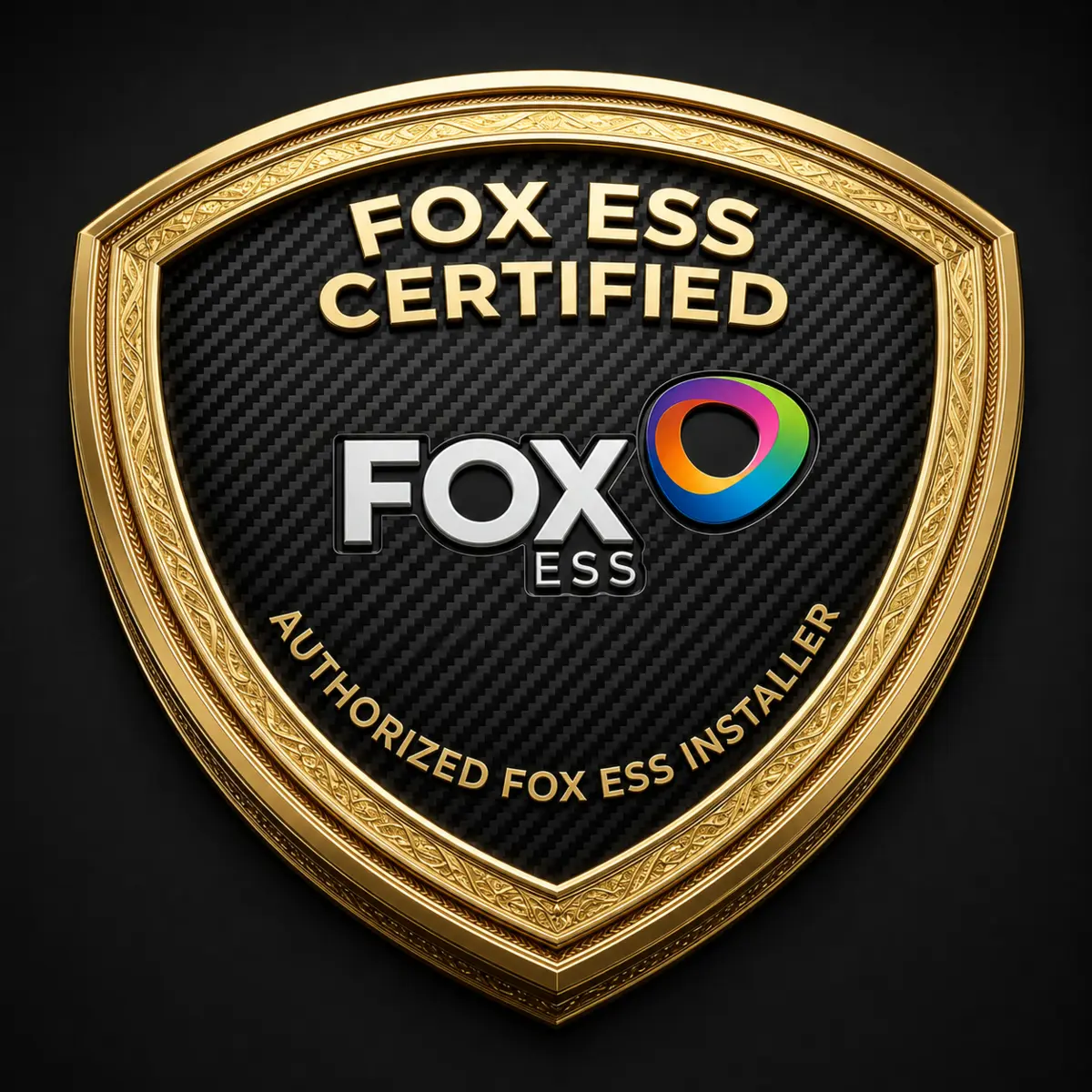 FoxESS Certified Installer badge for P and P Solar Solutions